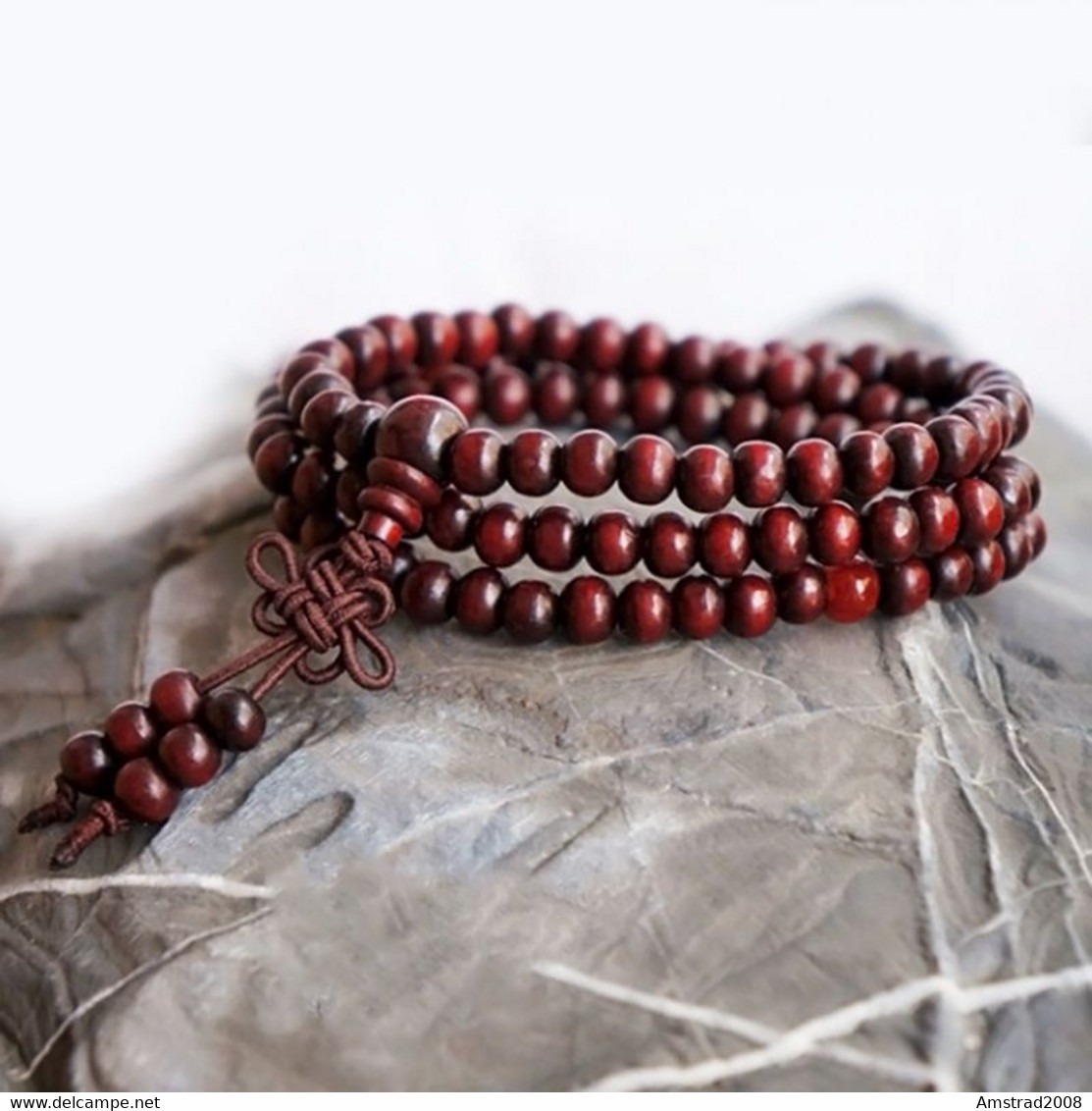 BRACCIALE DI LEGNO PREGHIERA  QYIN-YANG BUDDHA TIBETANO DALAI LAMA ZEN KUNG-FU SPIRITUALE - Bracelets