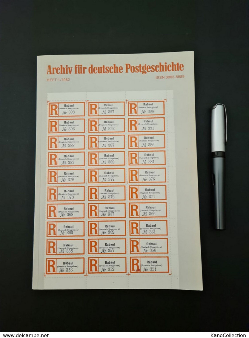 Archiv Für Deutsche Postgeschichte, Heft 1 1982, 128 Seiten, Zahlr. Abb. - Autres & Non Classés