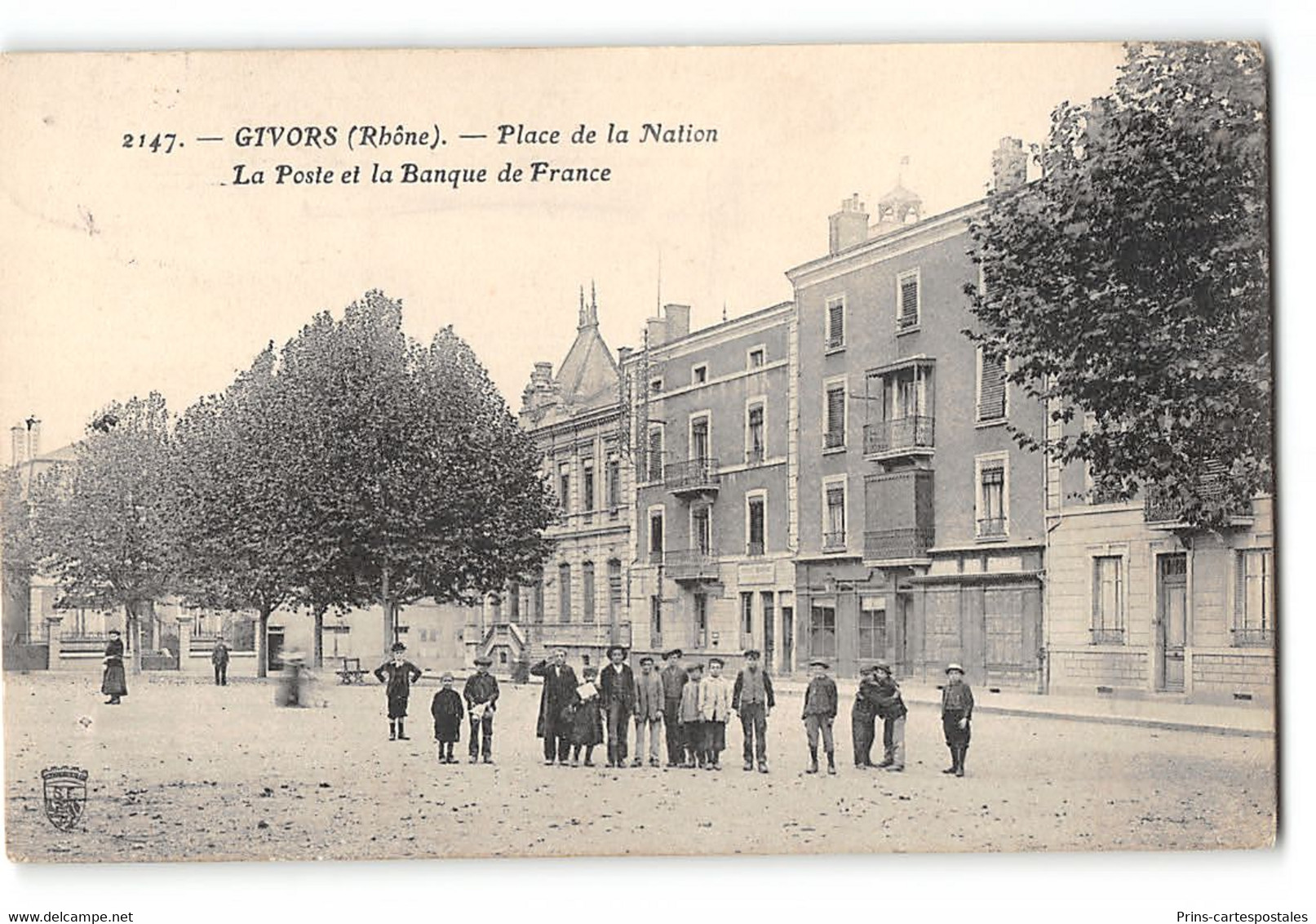 CPA 69 La Banque De France Et La Poste Givors - Givors