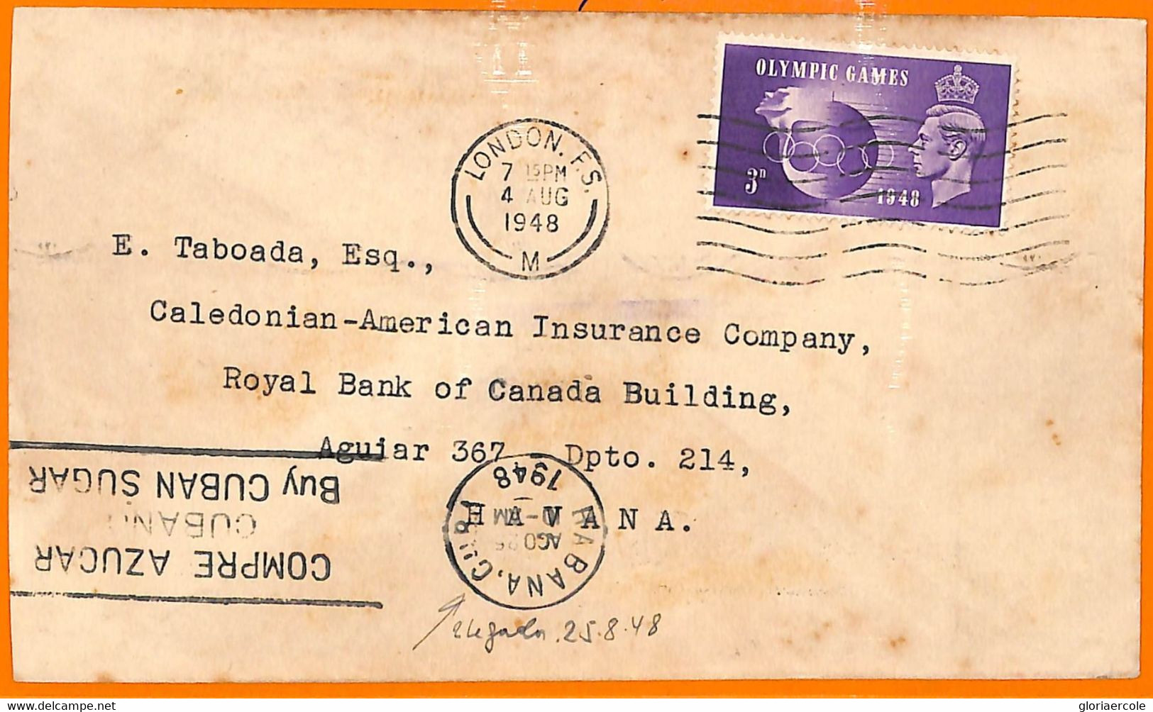 Aa2818 - GB - POSTAL HISTORY - 1948  Olympic Games COVER Used During Of GAMES - Ete 1948: Londres