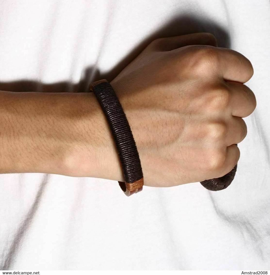 BRACCIALE TOP PUNK BROWN SURVIVALE ELEGANTE - Pulseras