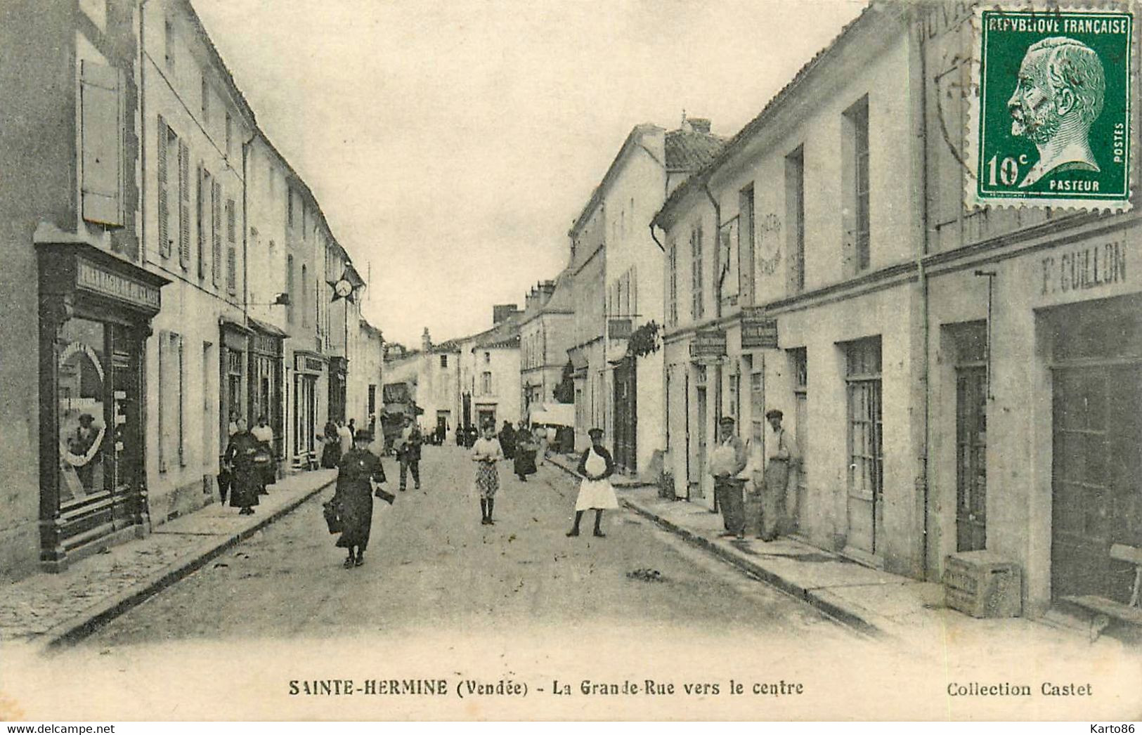 Ste Hermine * Débit De Tabac Tabacs , La Grande Rue Vers Le Centre * Pharmacie * Commerce Magasin F. GUILLON - Sainte Hermine