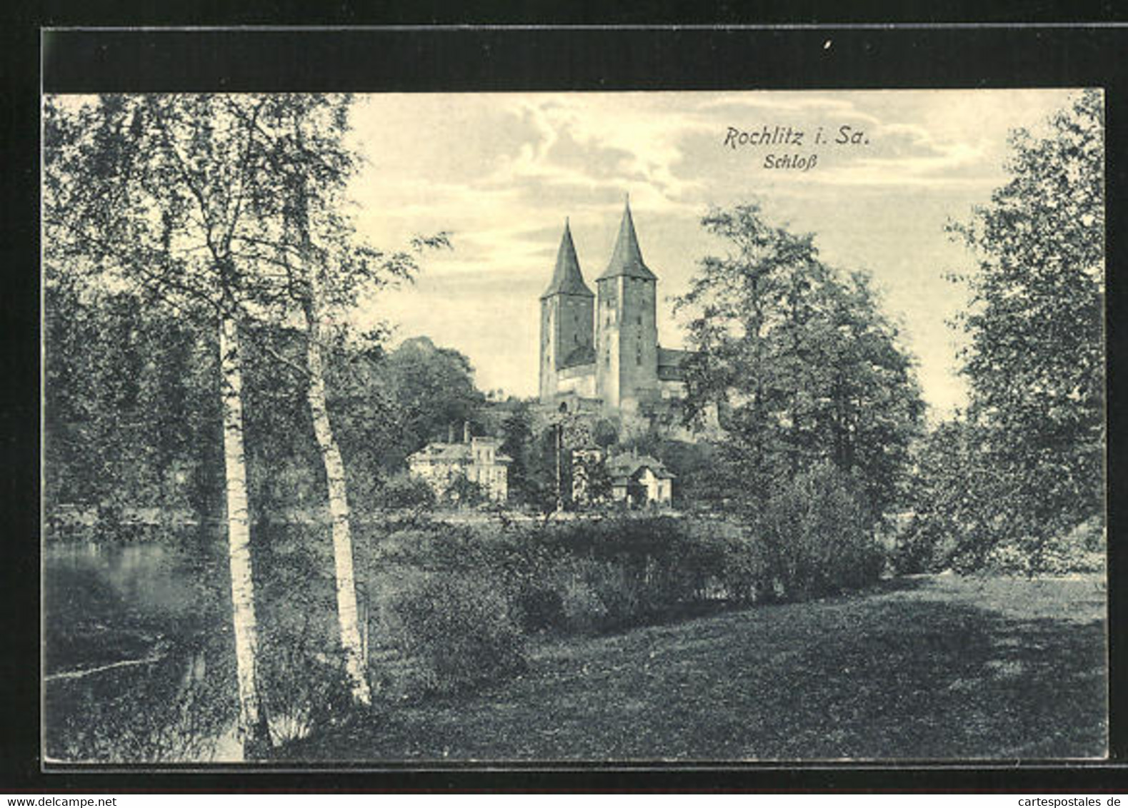 AK Rochlitz, Zwei Birken Und Das Schloss Rochlitz - Rochlitz