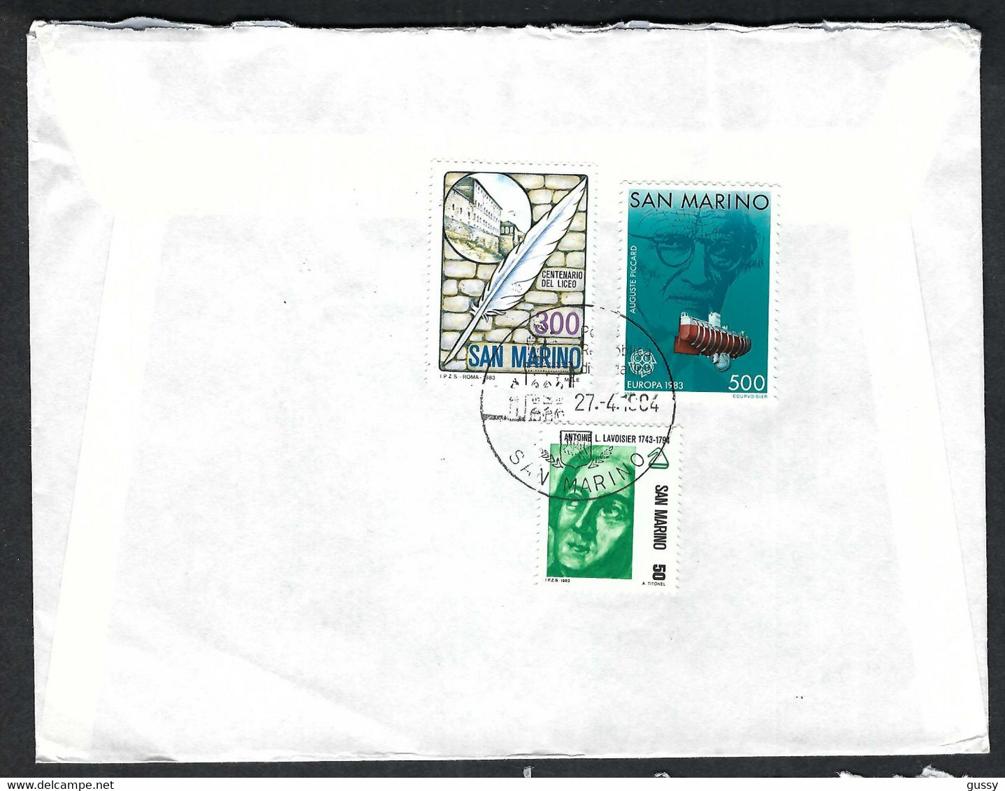 SAINT-MARIN 1984: LSC Rec. Pour Genève, Affr. De 2500L (TP Au Recto Et Au Verso) - Covers & Documents