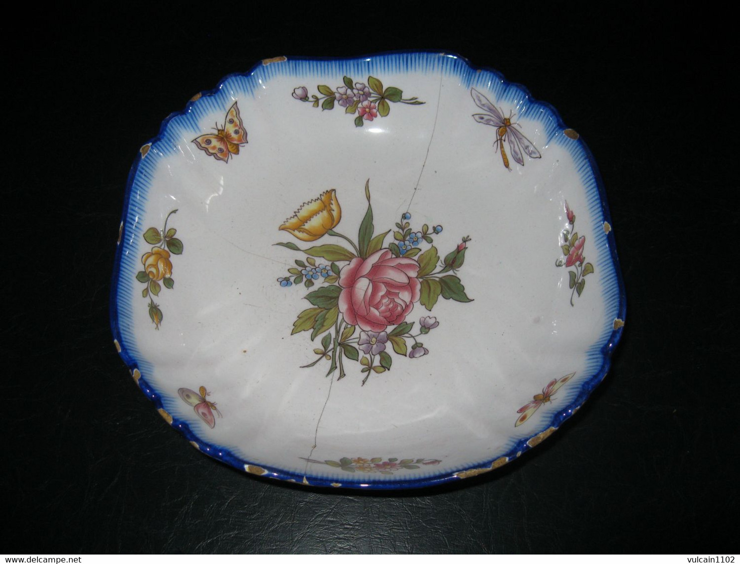 COMPOTIER - SALADIER - EN FAIENCE DE CHAROLLES - SIGNE - Charolles (FRA)