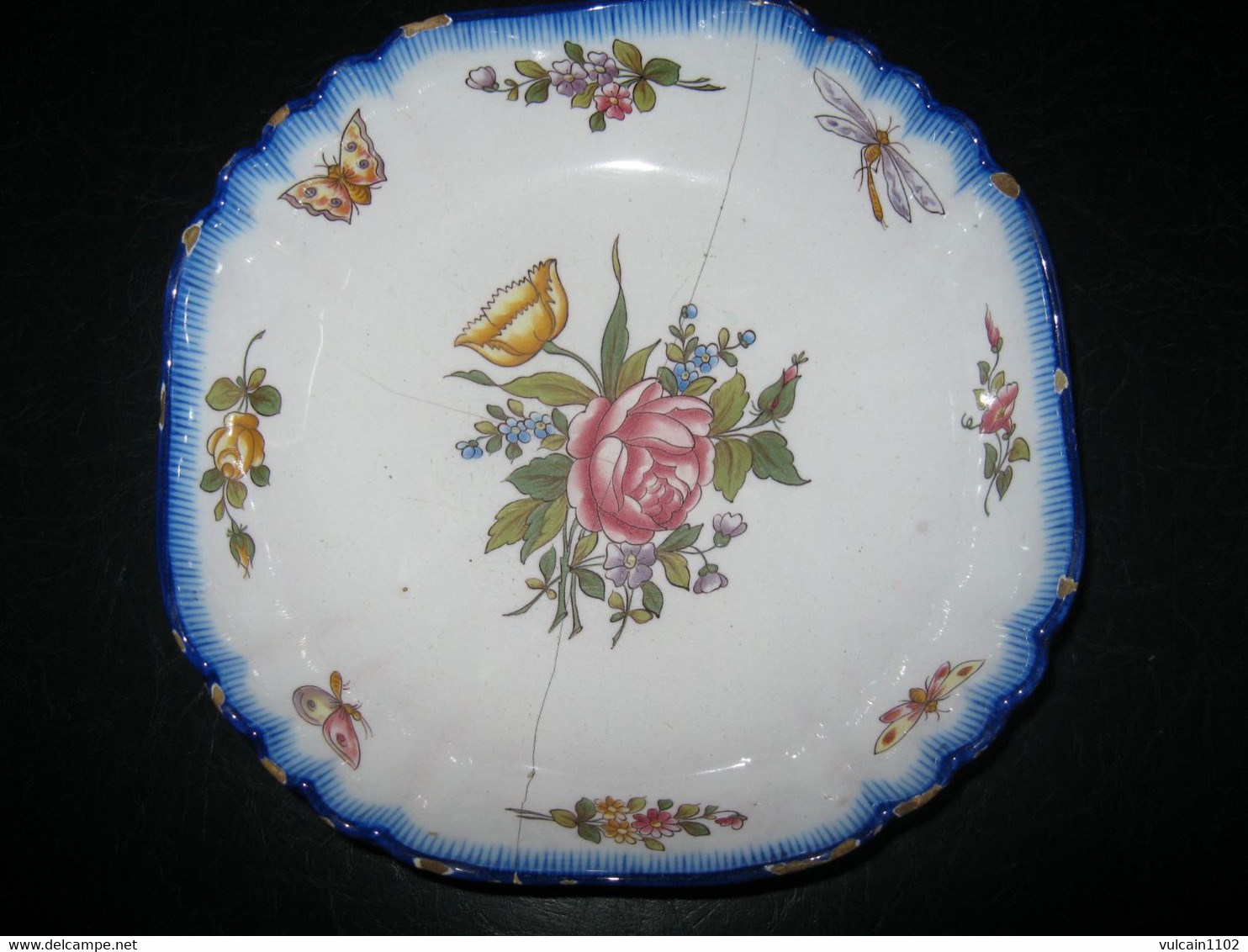 COMPOTIER - SALADIER - EN FAIENCE DE CHAROLLES - SIGNE