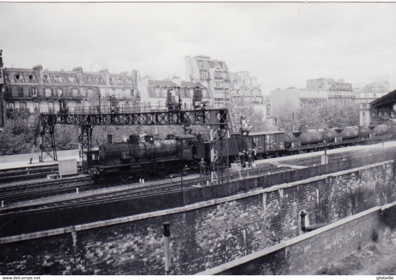 Photo 10.0 X 7.0 -  PARIS - Train Vapeur En Gare De Paris Bastille - Juin 1963 - Lugares