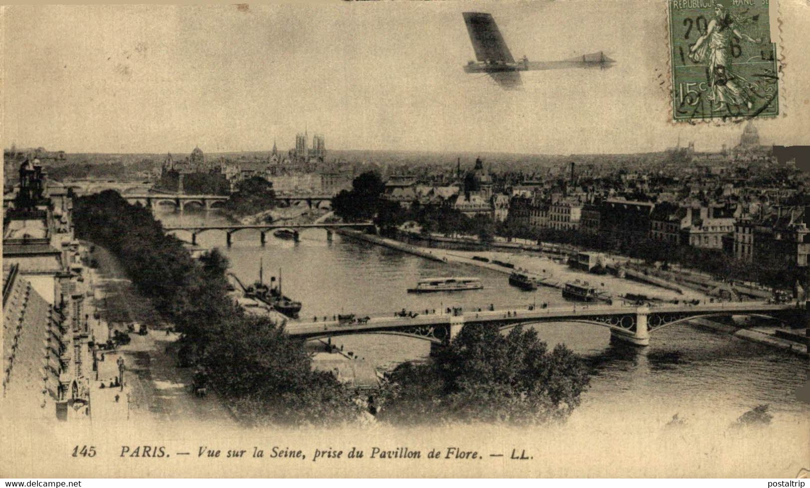 PARIS VUE SUR LA SEINE PRISE DU PAVILLON DE FLORE - Flugwesen