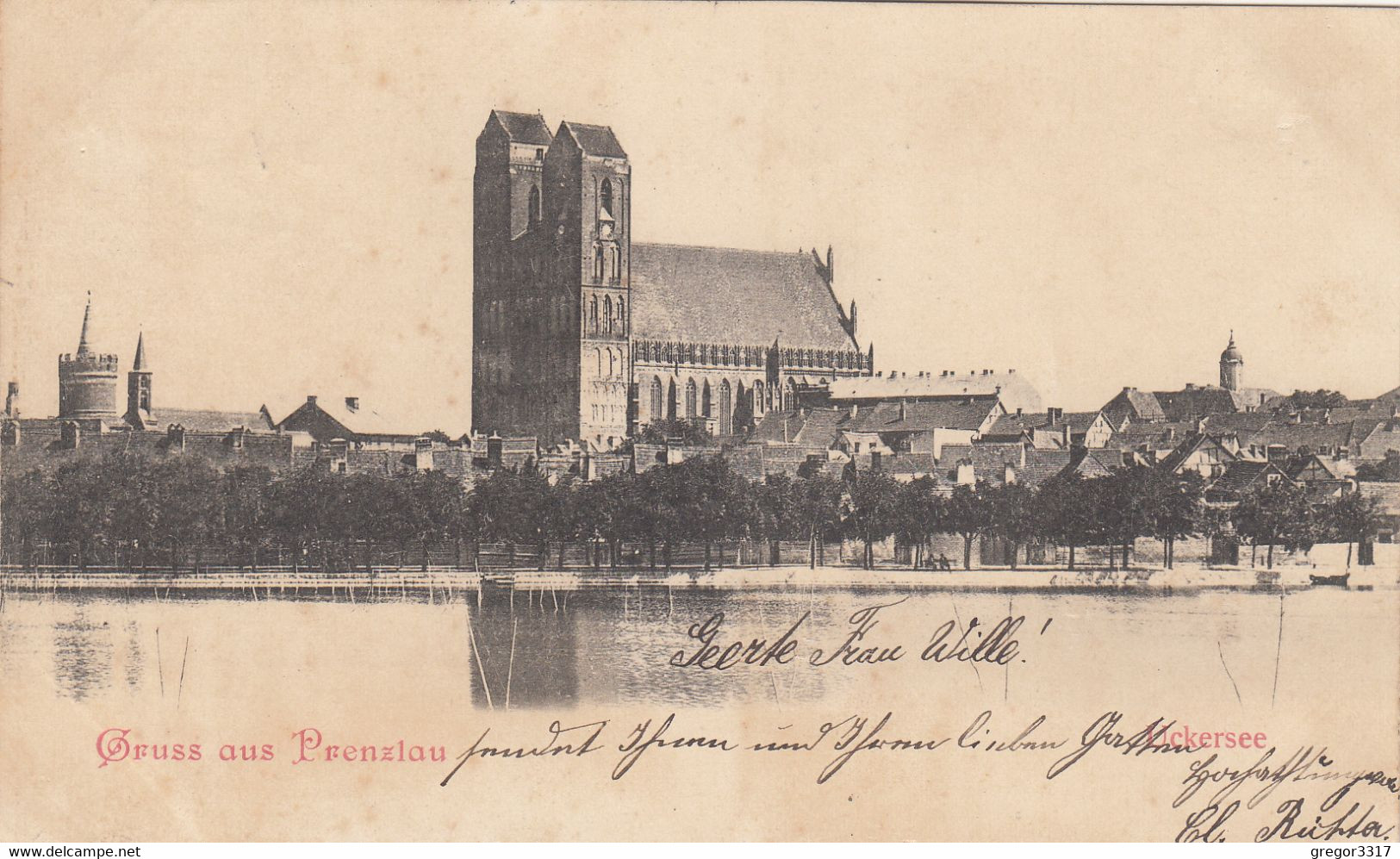 5326) GRUSS Aus PRENZLAU - UCKERSEE - Tolle Alte LITHO - Bahnpost 09.07.1902 !! - Prenzlau