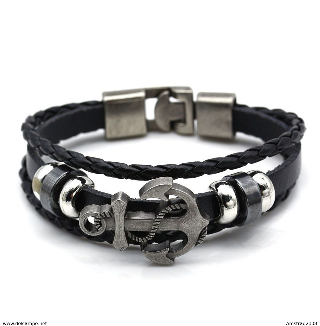 BRACCIALE PERATI DEI CARAIBI ANCORA JACK SPAROW BARBAROSSA BARBANERA SALAZAR B - Armbanden