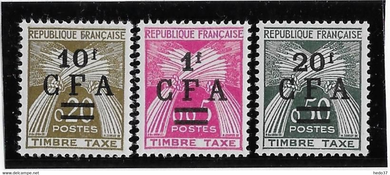 Réunion Taxe N°45/47 - Neufs ** Sans Charnière - TB - Postage Due