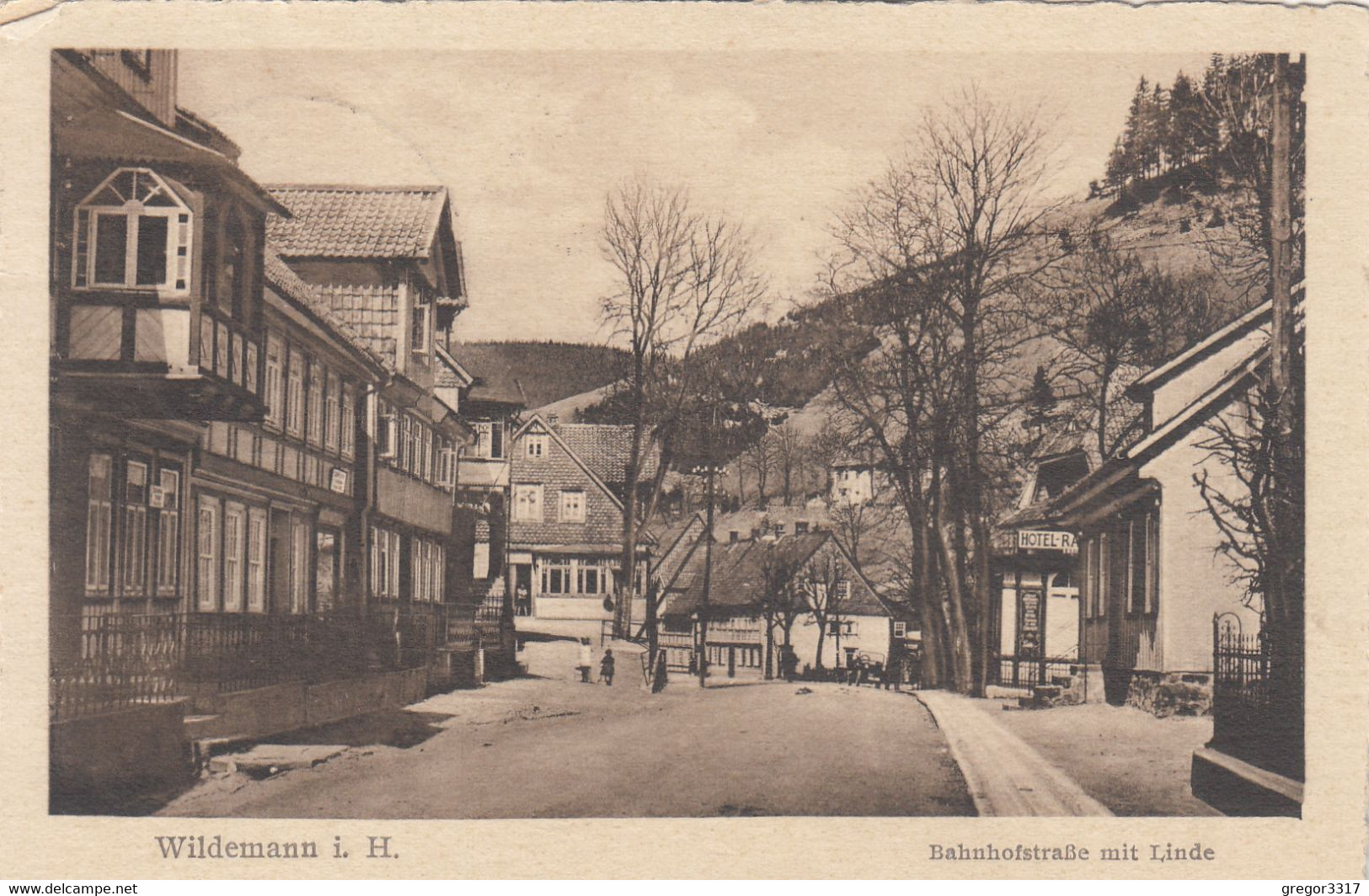 5349) WILDEMANN I. H. - BAHNHOFSTRASSE Mit Linde - Super DETAILS Sehr Alt !! 04.08.1937 !1 - Wildemann