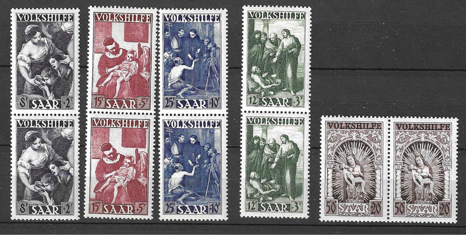 Sarre YT N° 263/267 En Paires Neufs ** MNH. TB. A Saisir! - Unused Stamps