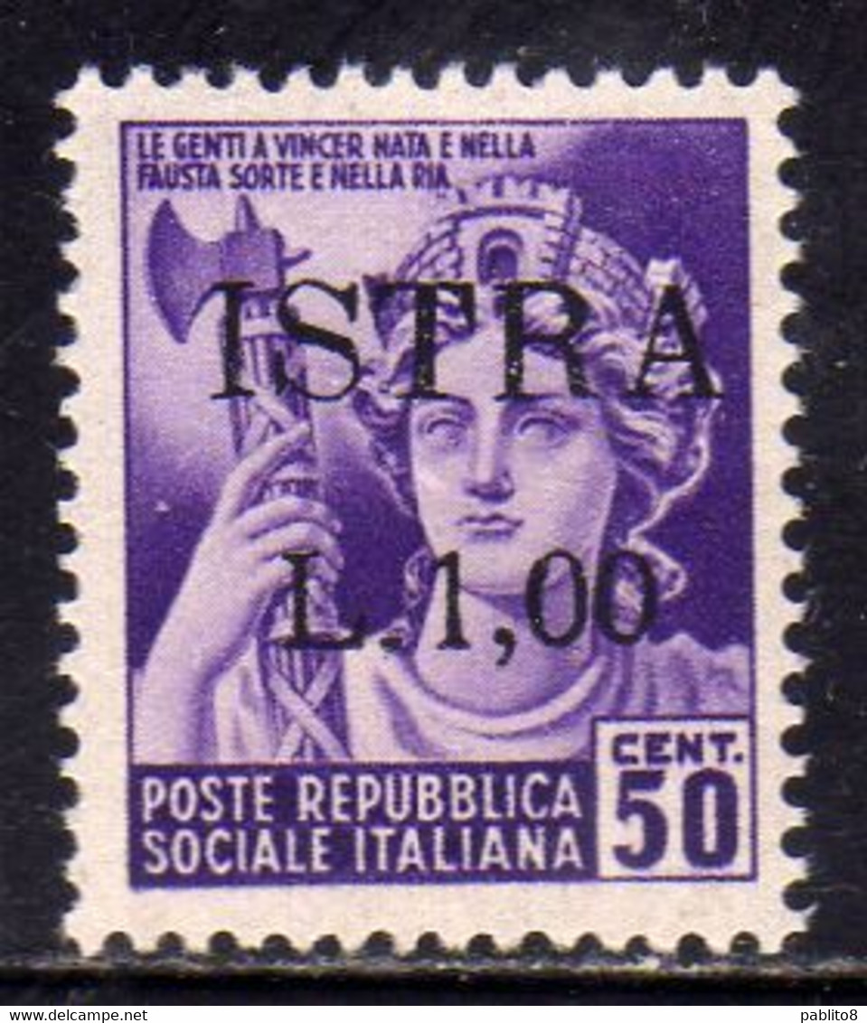 OCCUPAZIONE JUGOSLAVIA YUGOSLAVIA ISTRIA POLA 1945 SURCHARGE ITALY SOPRASTAMPATO D'ITALIA LIRE 1 SU CENT. 50c MNH - Occup. Iugoslava: Istria