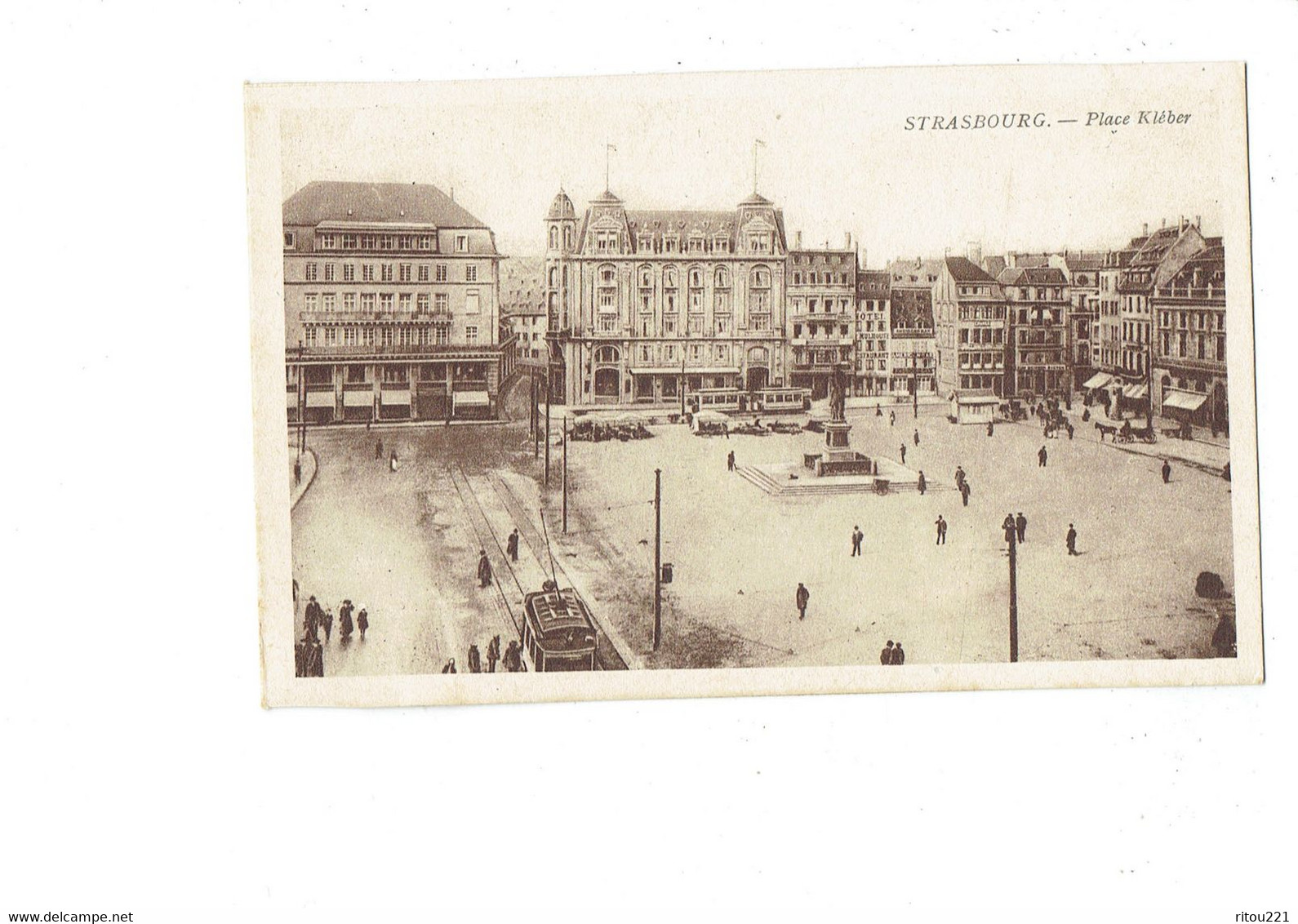 Cpa - 67 - Strasbourg - Place Kléber - Tramway - Straatsburg