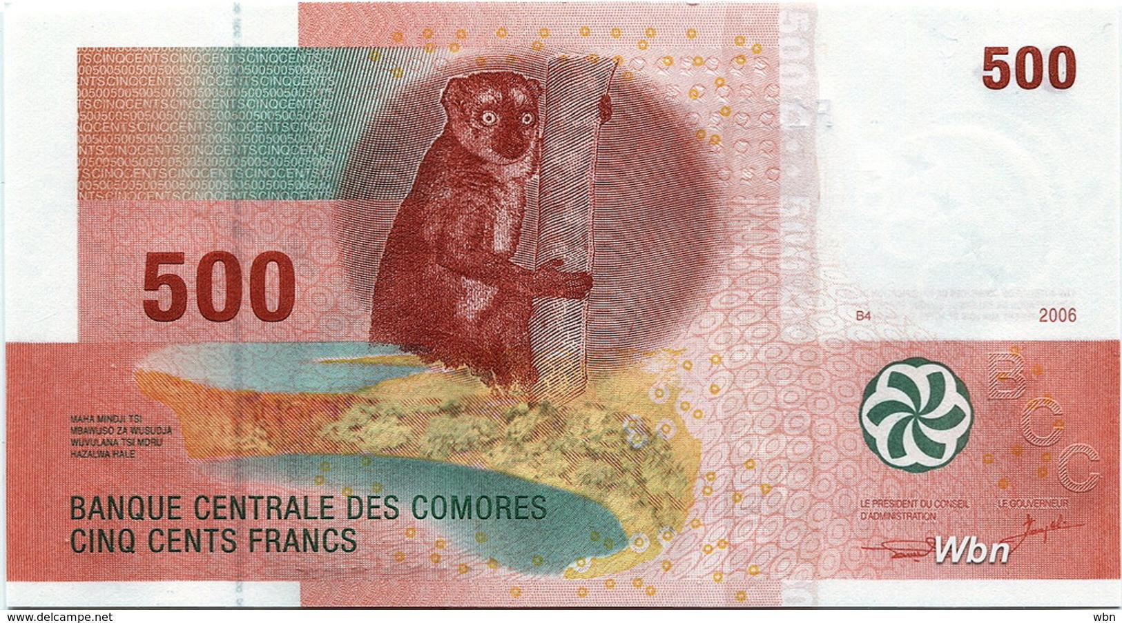 Comores 500 Francs (P15a) 2006 -UNC- - Komoren