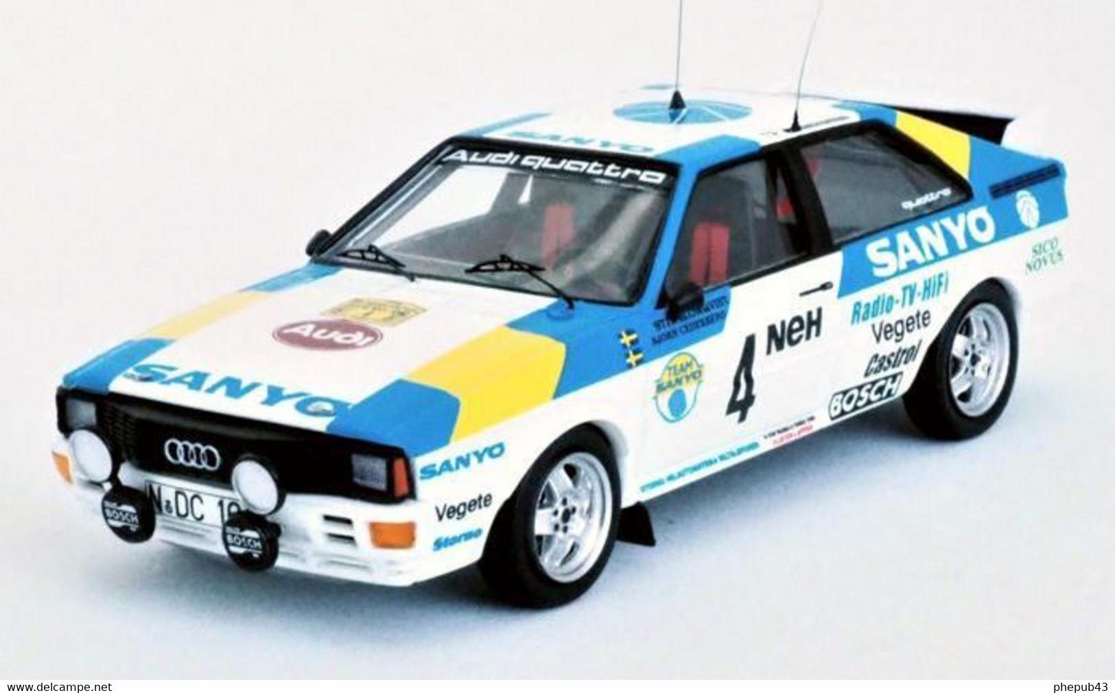 Audi Quattro - Sanyo - Stig Blomqvist/B. Cederberg - 1st Rally Sweden 1982 #4 - Troféu - Trofeu