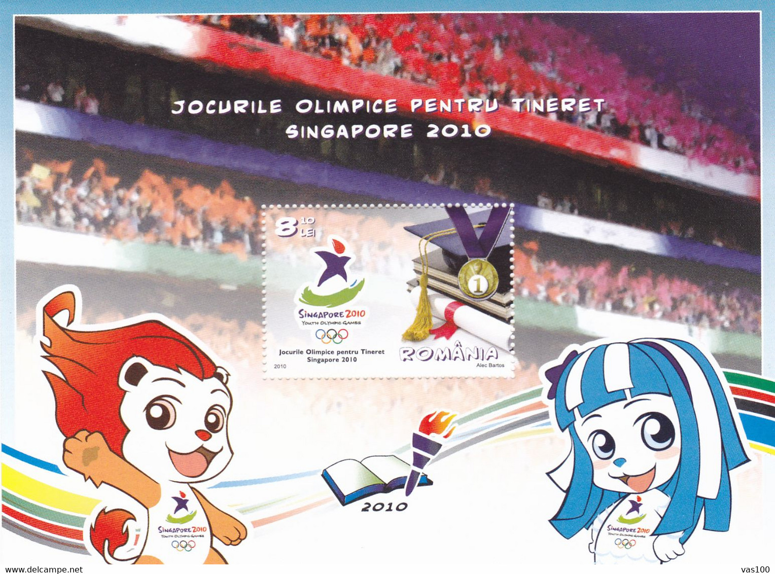 Romania 2010 Mih. 6461 (Bl.474) Youth Olympic Games In Singapore MNH ** - Estate 2014 : Singapore (Giochi Olimpici Giovanili)