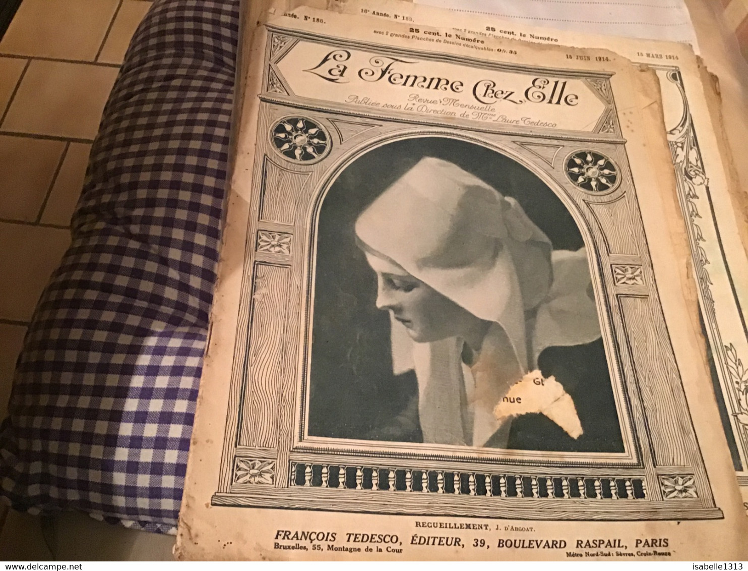 La Femme Chez Elle FRANCOIS TEDESCO Planche à Dessin '1914 En L Eta - 1901-1940