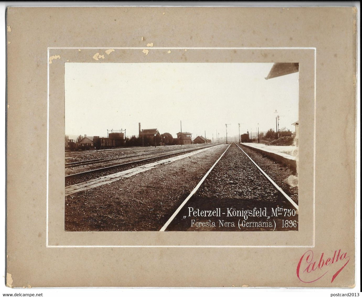 OLD PHOTO OF " PETERZELL- KONIGSFELD " , RAILWAY STATION , THE BLACK FOREST, 1896. - Freiburg I. Br.