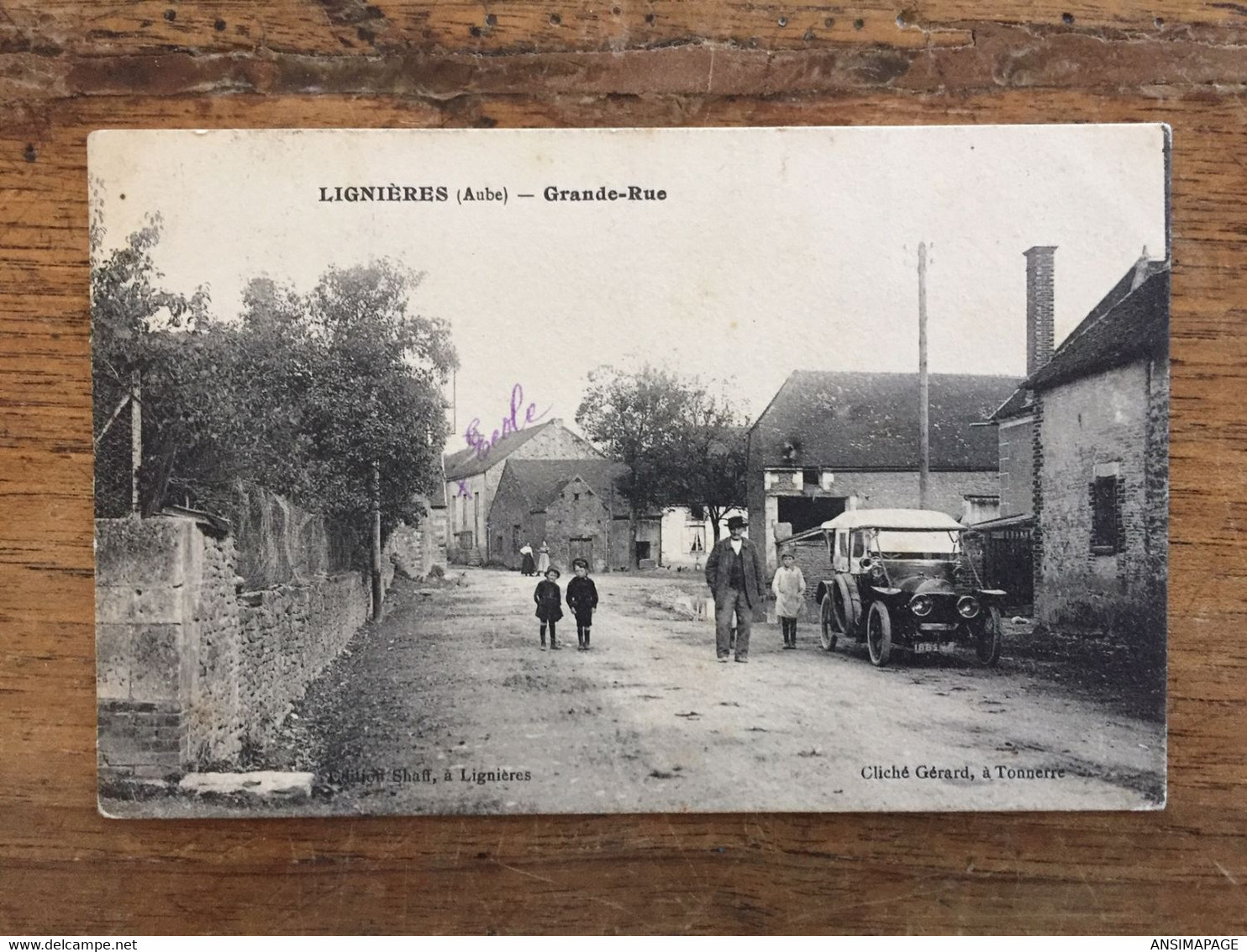 LIGNIERES (Aube) Grande-Rue- Cachet De BERNON- Vignette Comité National De Défense Contre La Tuberculose 1929 - Other & Unclassified