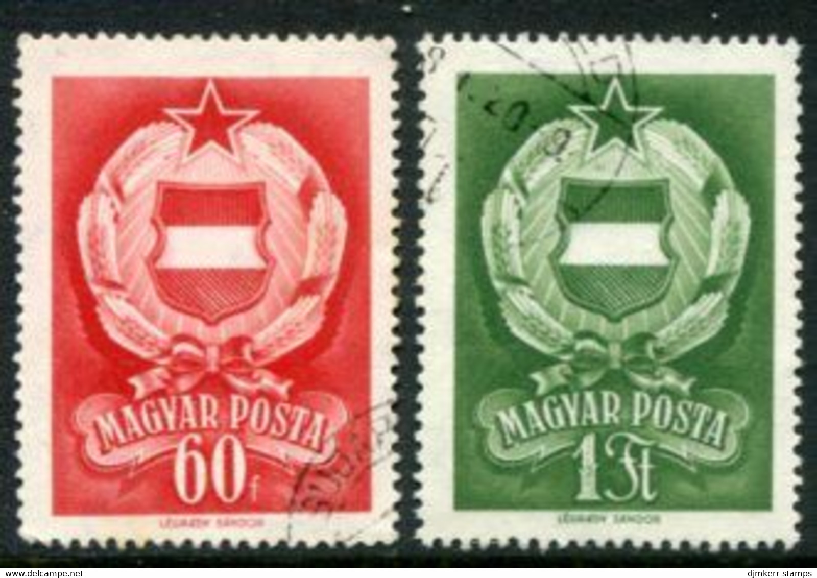 HUNGARY 1957 State Arms  Used.  Michel 1498-99 - Used Stamps