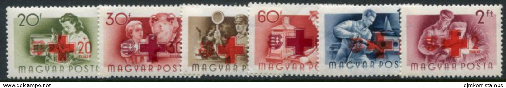 HUNGARY 1957 Red Cross MNH / **.  Michel 1482-87 - Unused Stamps