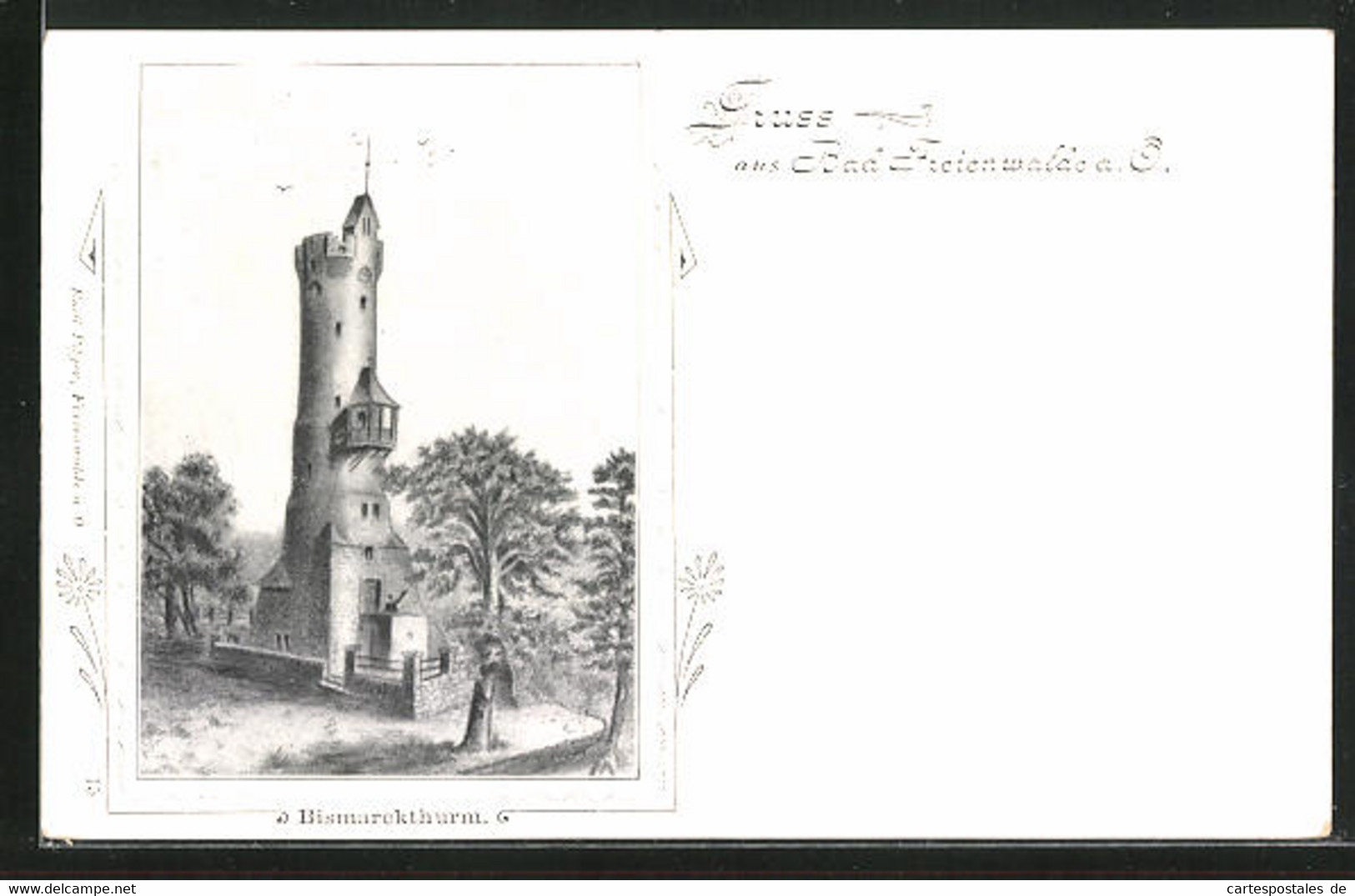 AK Bad Freienwalde A.O., Bismarckturm - Bad Freienwalde