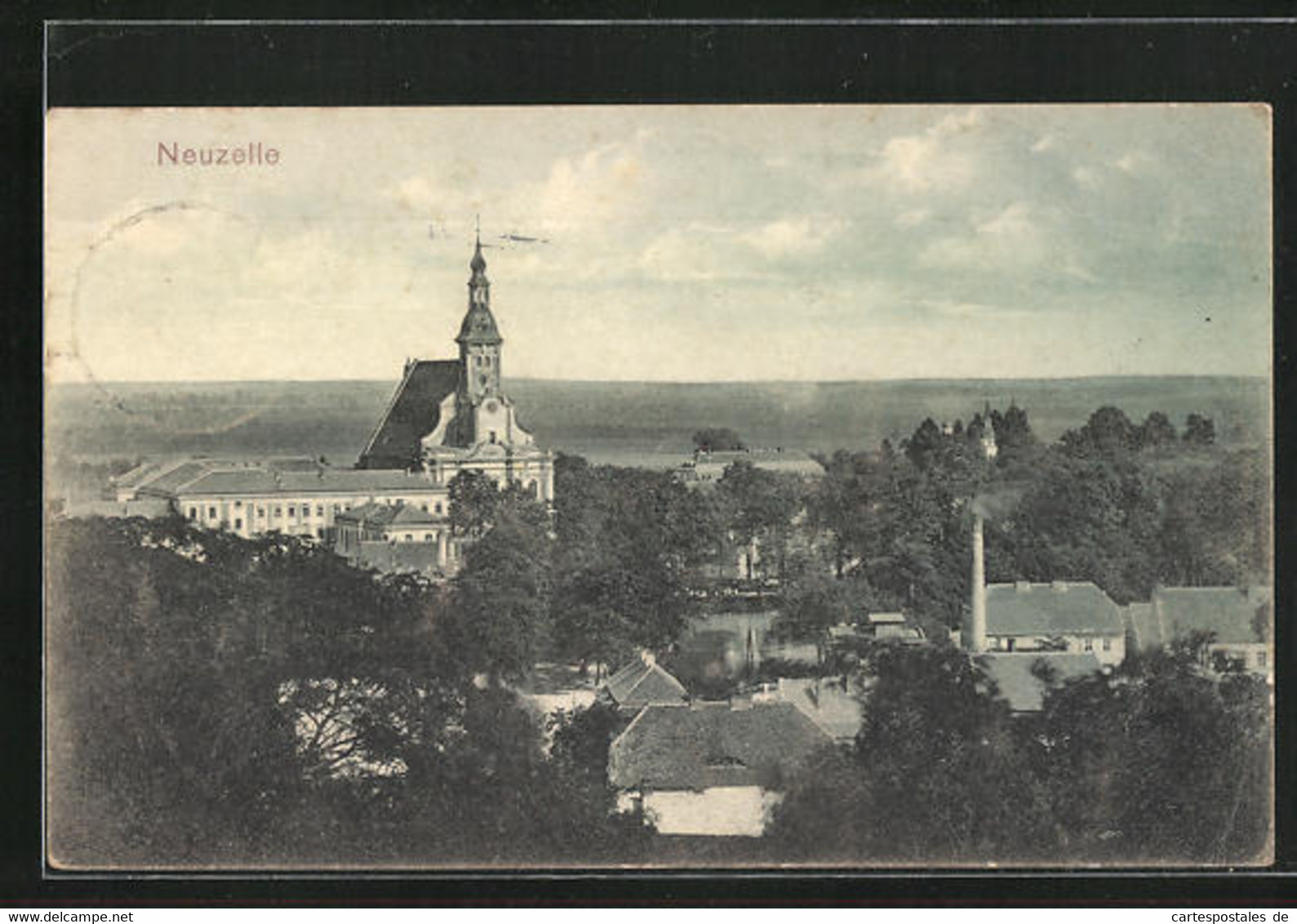 AK Neuzelle, Blick Zur Kirche - Neuzelle