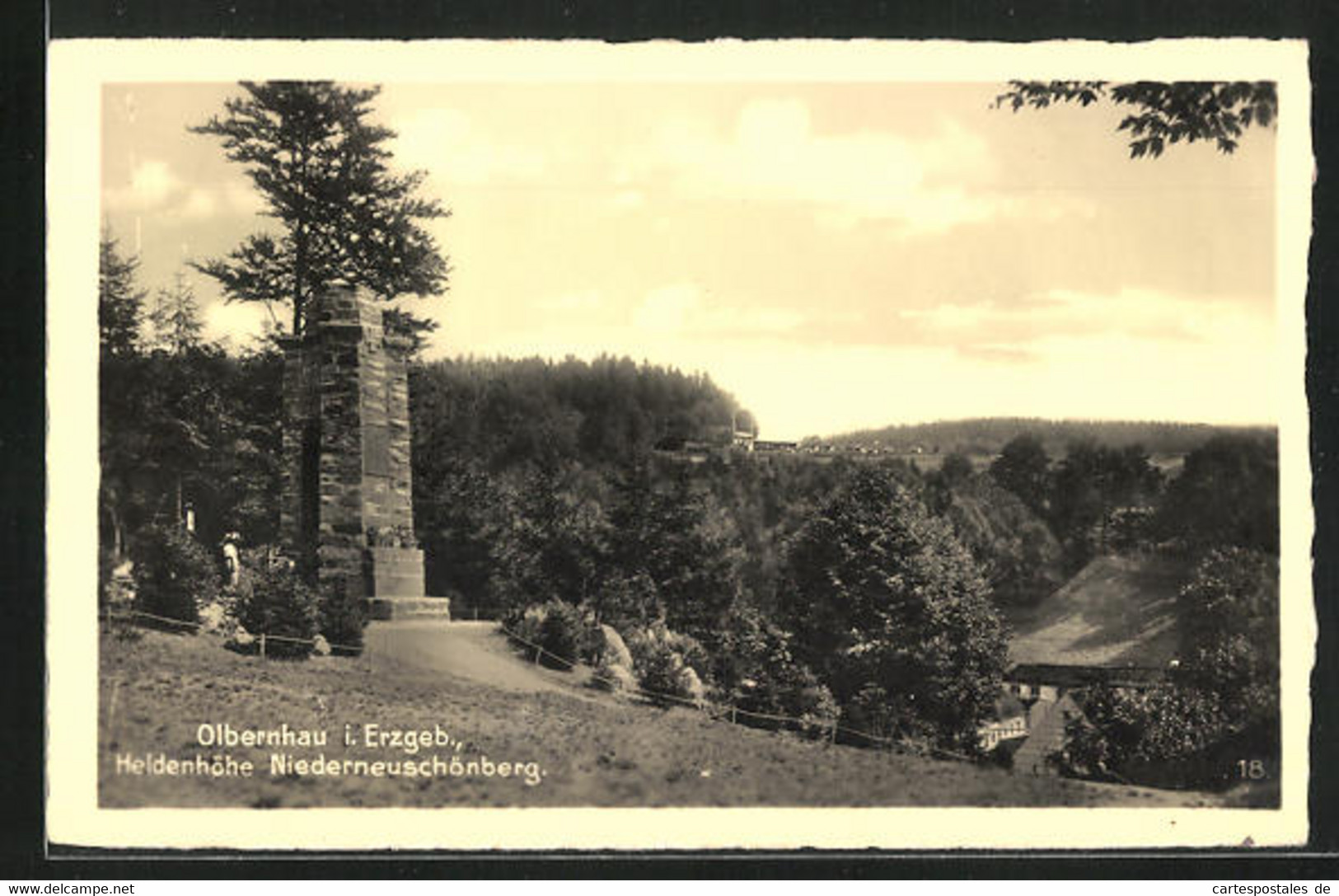 AK Olbernhau I. Erzgeb., Kriegerdenkmal Heldenhöhe Auf Dem Niederneuschönberg - Olbernhau