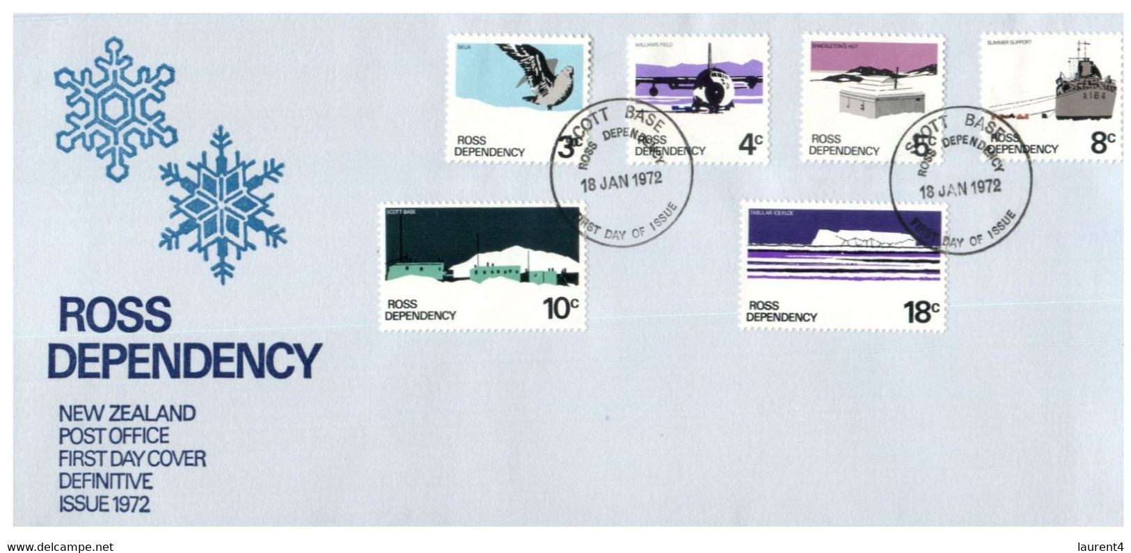 (QQ 10) Ross Dependency FDC - 1972 (New Zealand Antarctica) - FDC