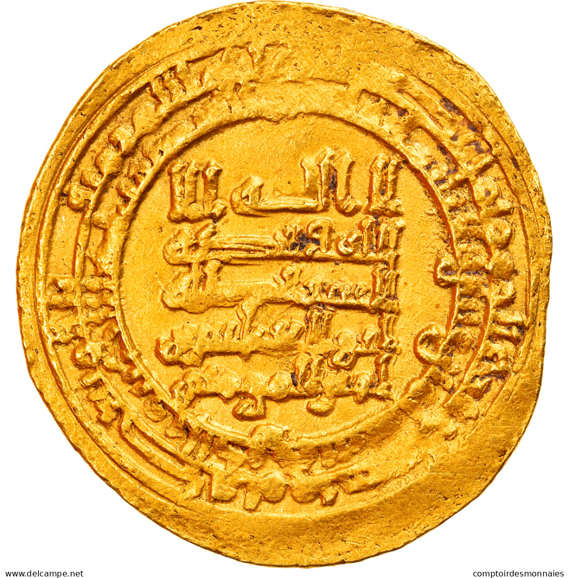 Monnaie, Abbasid Caliphate, Al-Muqtadir, Dinar, AH 318 (930/931), Al-Karaj, TTB - Islamic