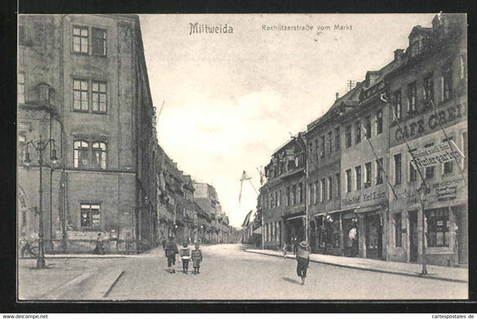 AK Mittweida, Rochlitzerstrasse Vom Markt - Rochlitz