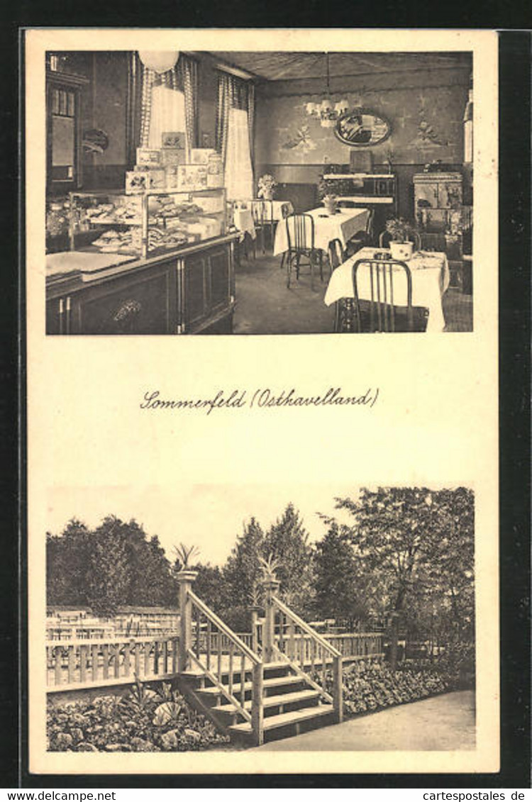 AK Sommerfeld, / Osthavelland, Café-Konditorei V. Adolf Lobedan - Sommerfeld