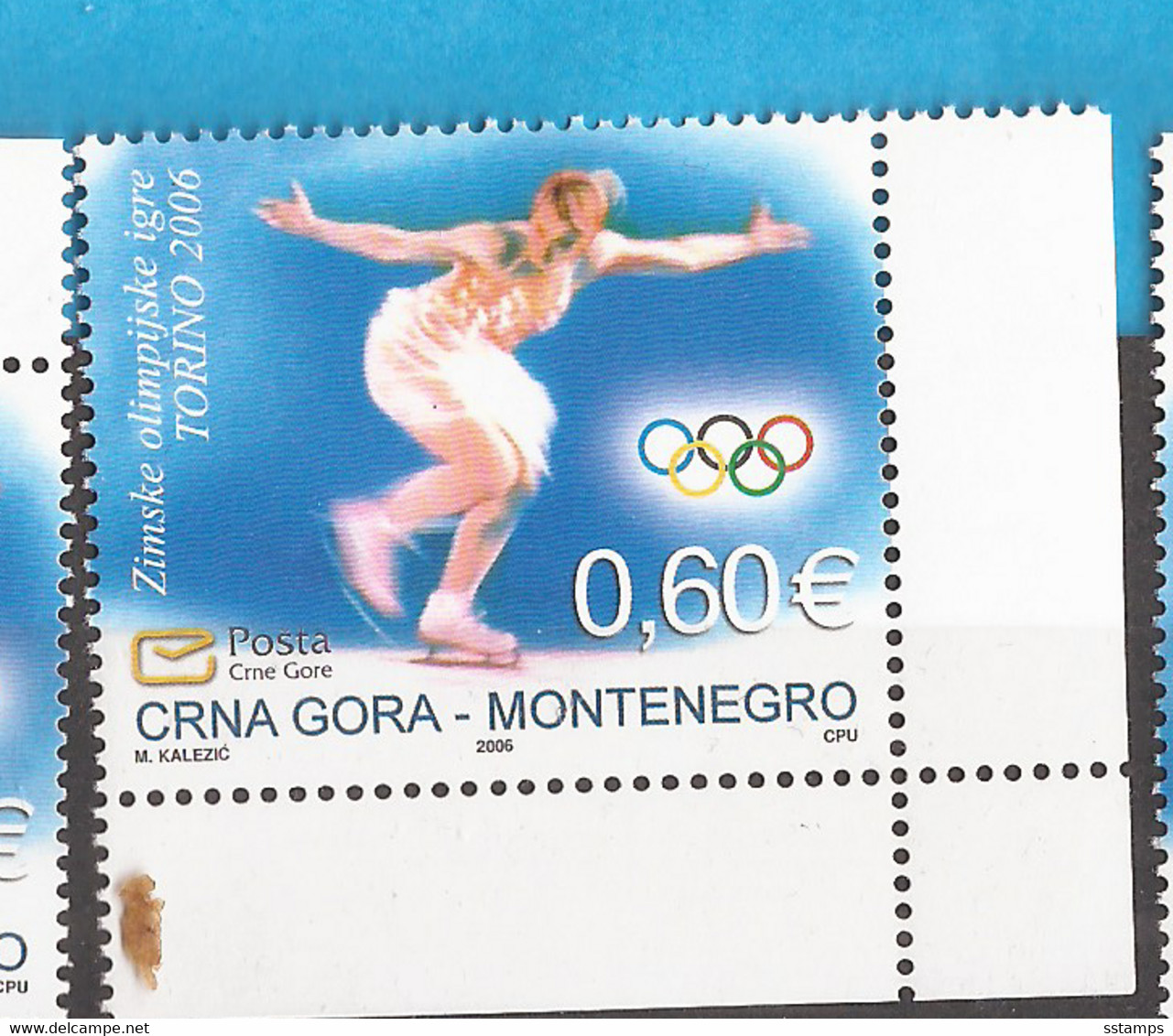 6-21 2006  CRNA GORA MONTENEGRO OLYMPIADI TORINI SPORT  EISKUNSTLAUF  MNH - Winter 2006: Torino