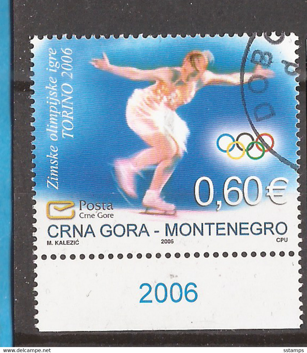 6-21 2006  CRNA GORA MONTENEGRO OLYMPIADI TORINI SPORT  EISKUNSTLAUF  USED - Invierno 2006: Turín