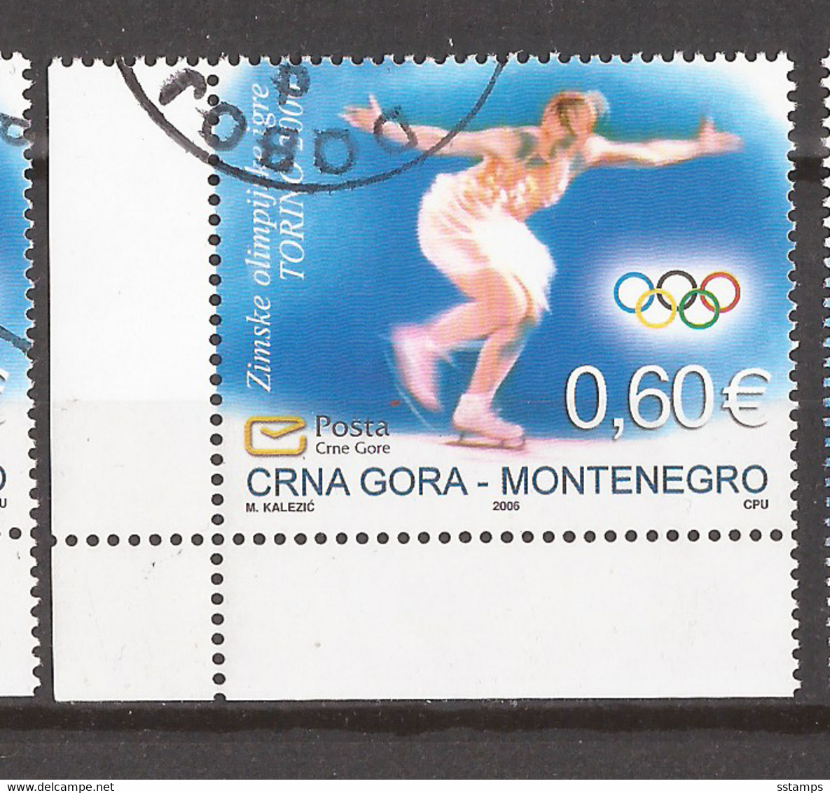 6-21 2006  CRNA GORA MONTENEGRO OLYMPIADI TORINI SPORT  EISKUNSTLAUF  USED - Winter 2006: Torino