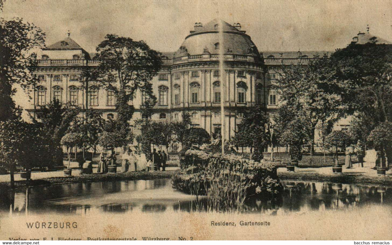 WÜRZBURG Residenz,Gartenseite Von Würzburg Nach Michelau über Ettelbruck/Luxemburg 9.Sept.1904 Geschickt (1Mal Verfügb.) - Ettelbrück