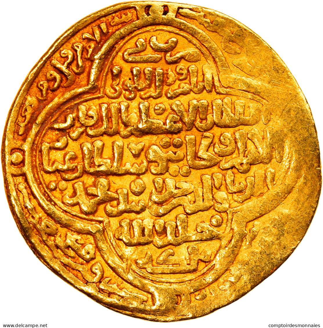 Monnaie, Ilkhan, Uljaytu, Dinar, AH 709 (1309/10), Baghdad, TTB+, Or - Islamic