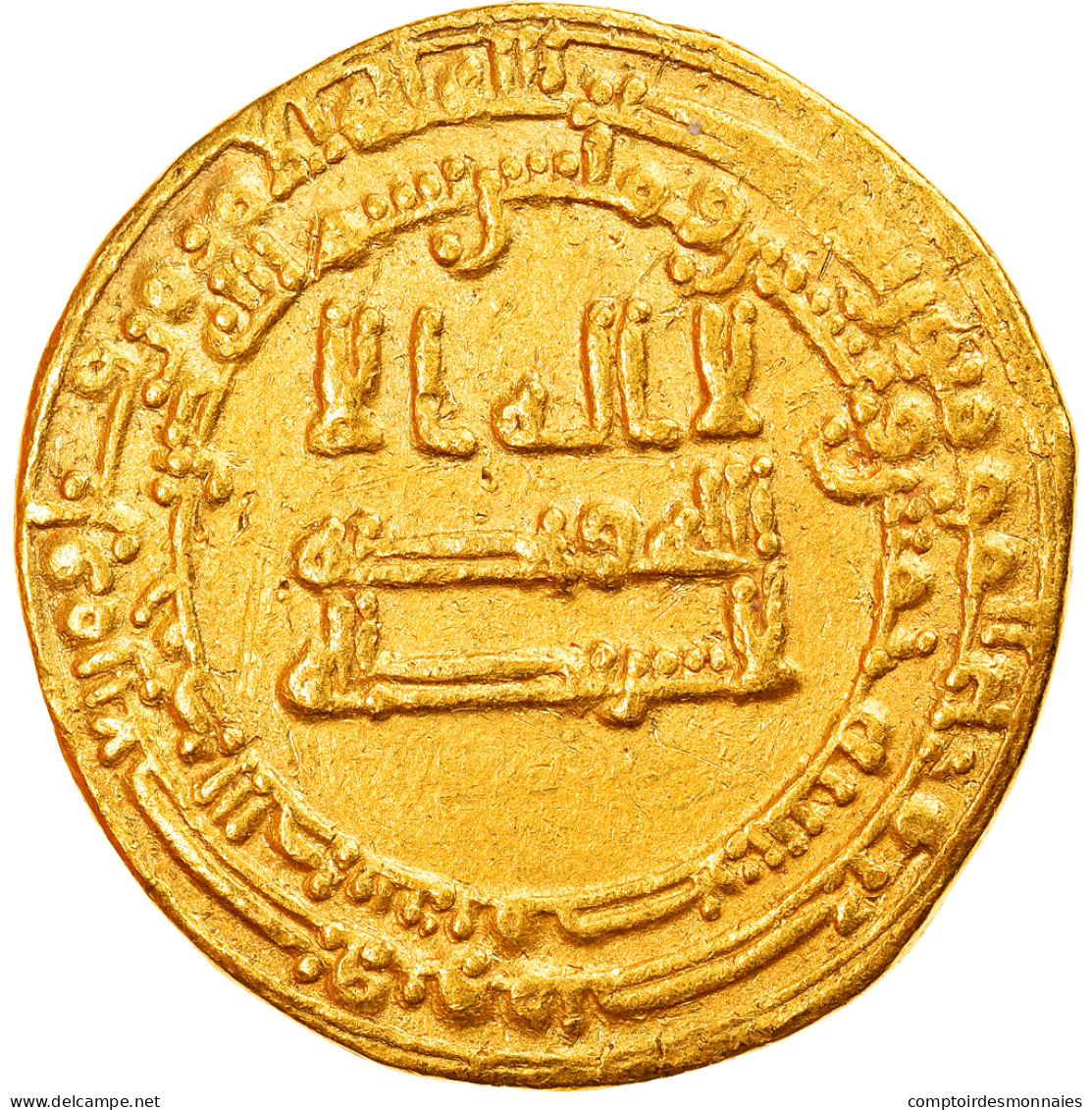 Monnaie, Abbasid Caliphate, Al-Mu'tasim, Dinar, AH 225 (839/840), Misr, TTB+, Or - Islamic