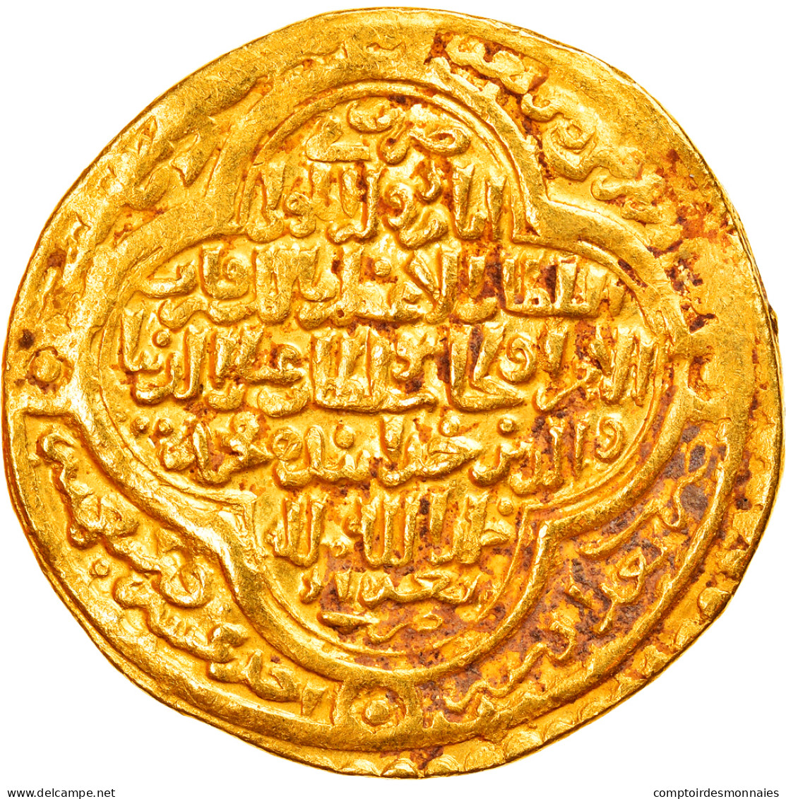 Monnaie, Ilkhan, Uljaytu, Dinar, AH 711 (1311/12), Baghdad, TTB+, Or - Islamic