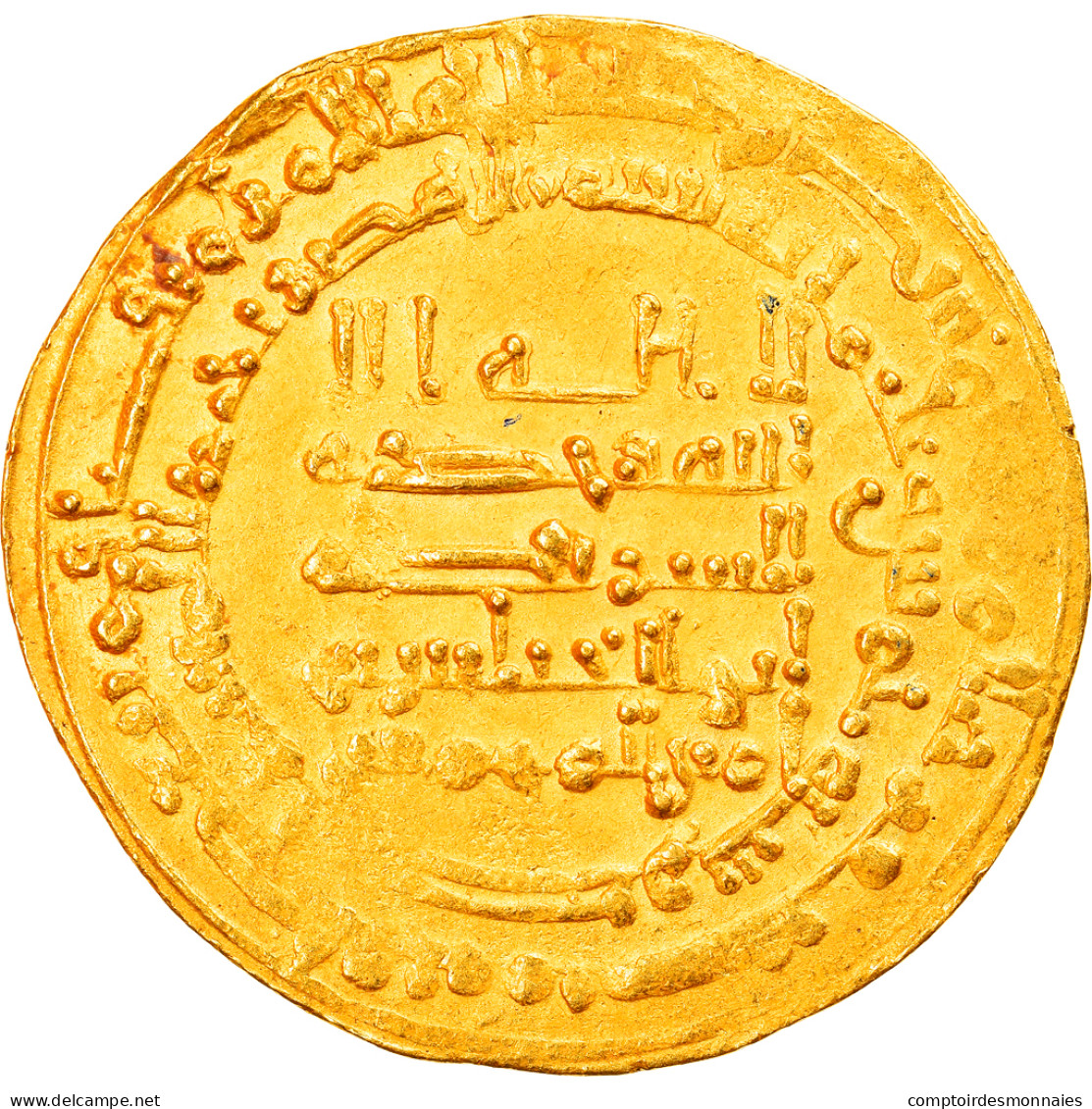 Monnaie, Abbasid Caliphate, Al-Muqtadir, Dinar, AH 308 (920/921), Misr, SUP, Or - Islamic