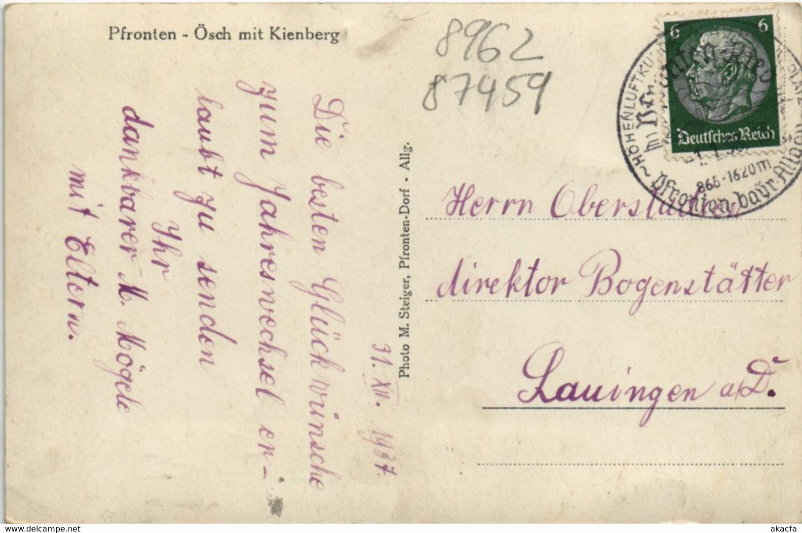 CPA AK Pfronten Osch Mit Kienberg GERMANY (1120981) - Pfronten