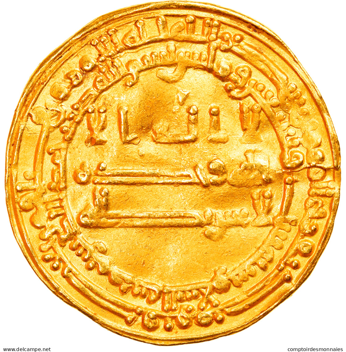 Monnaie, Abbasid Caliphate, Al-Muqtadir, Dinar, AH 296 (899/900), Madinat - Islamic