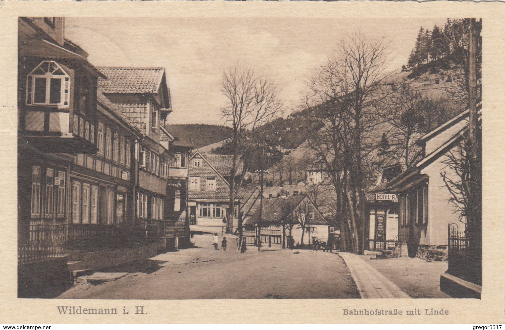 5388) WILDEMANN I. H,.  BAHNHOFSTRASSE Mit Linde - SEHR ALT 28.07.1937 !! - Wildemann