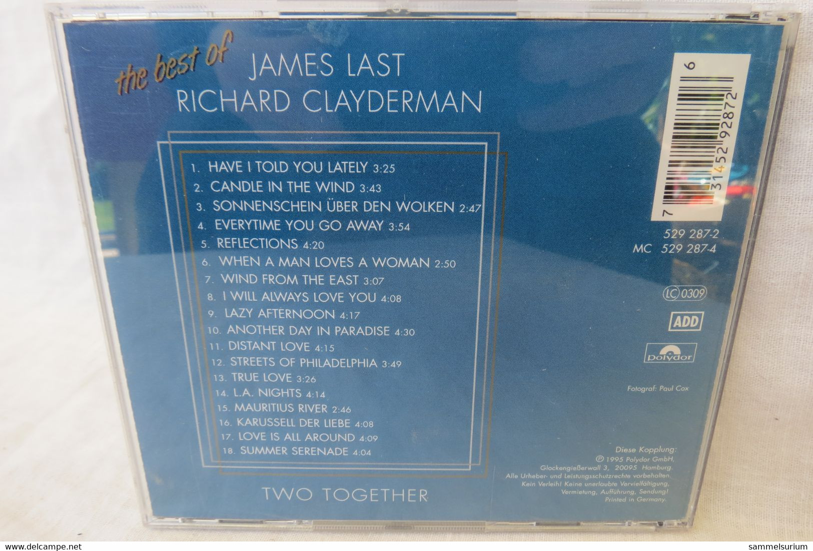 CD "The Best Of James Last / Richard Clayderman" Two Together - Instrumental