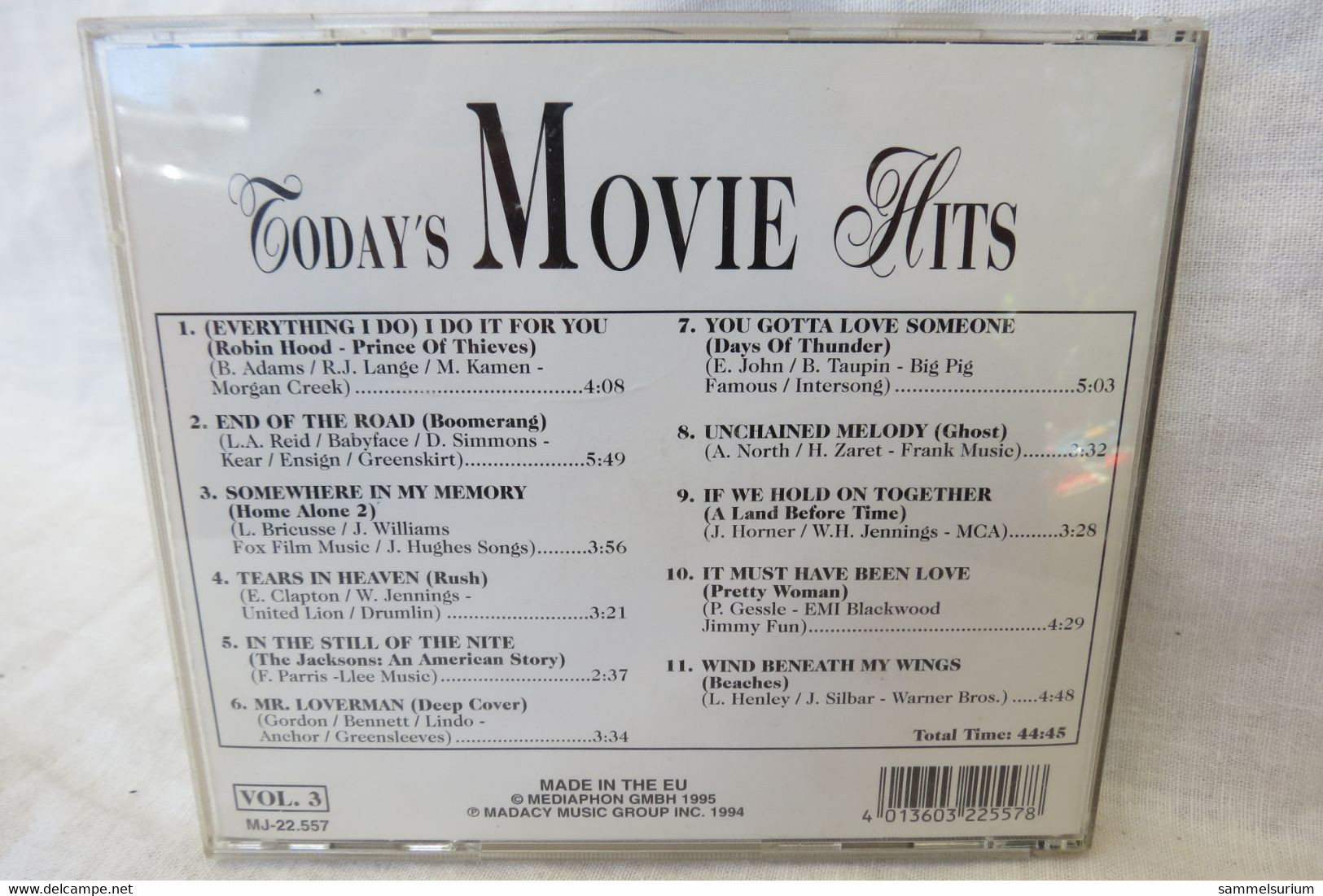 CD "Today's Movie Hits" Vol. 3, Div. Interpreten - Compilations