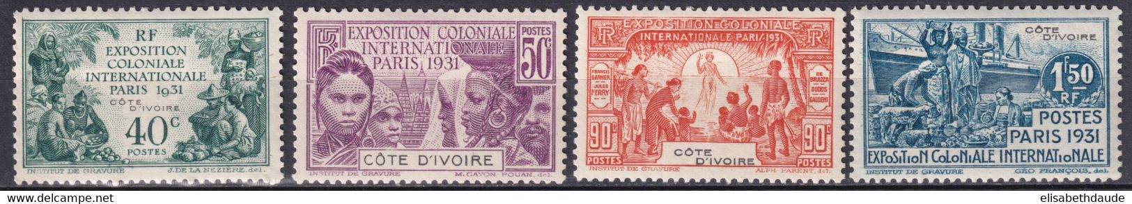 COTE D'IVOIRE - EXPO 31 YVERT N° 84/87 * MH - COTE 2020 = 31 EUR. - Unused Stamps