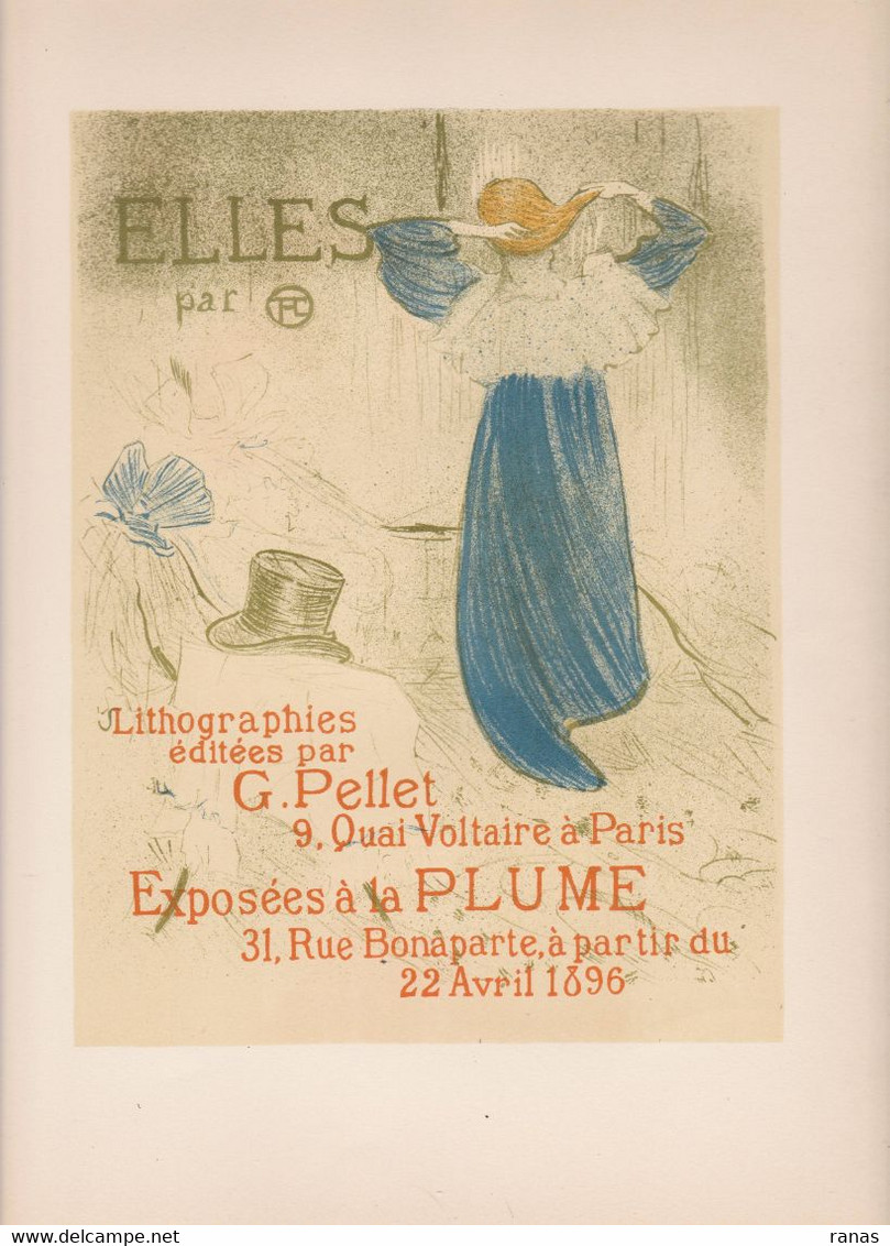 Affiche Lithographie Toulouse Lautrec Art Nouveau Style Les Maitres De L'affiche La Plume - Affiches