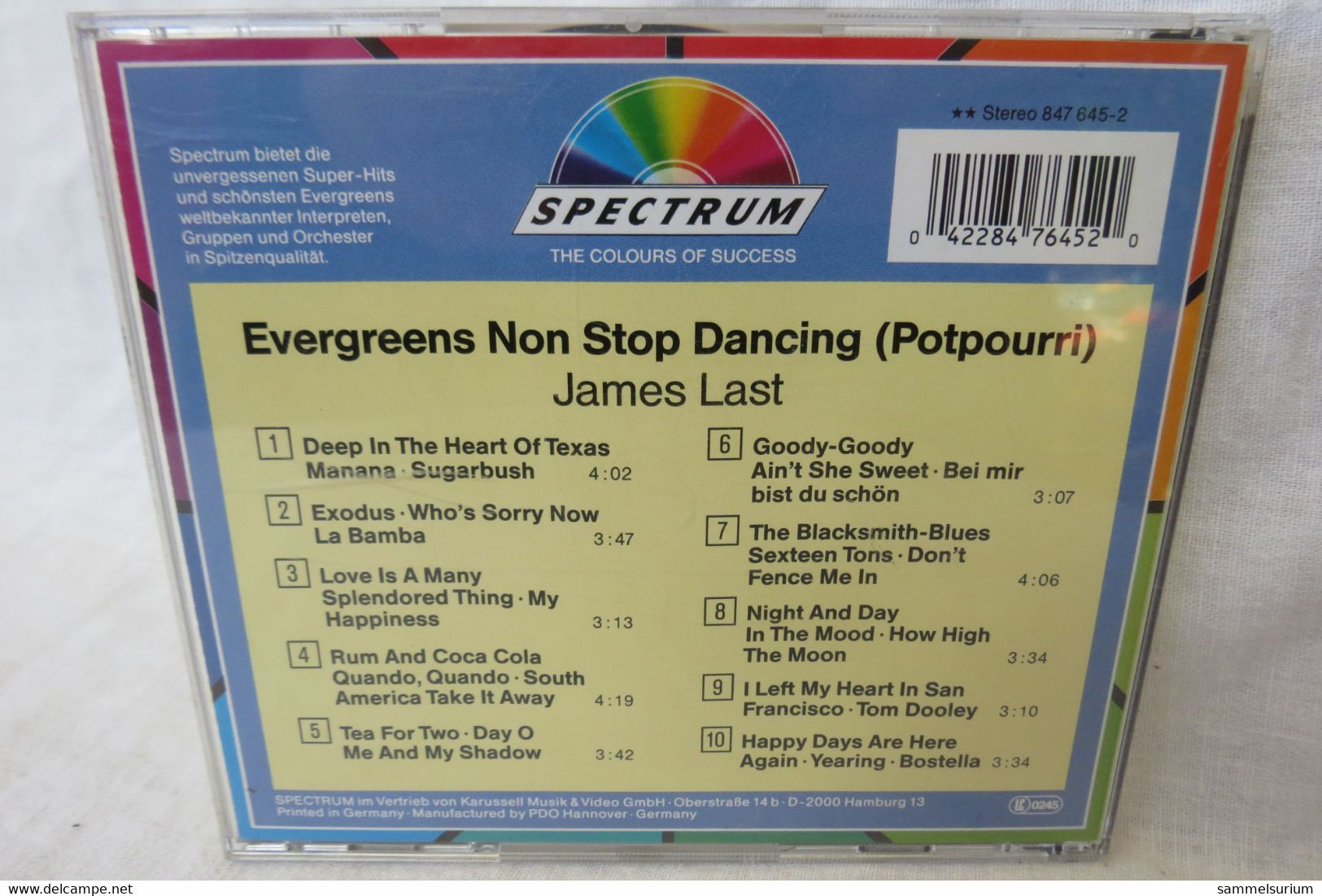 CD "James Last" Non Stop Evergreen - Instrumental